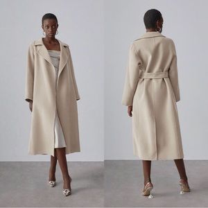 Silkmaison Maison Earth-Tone Belted Wool Coat